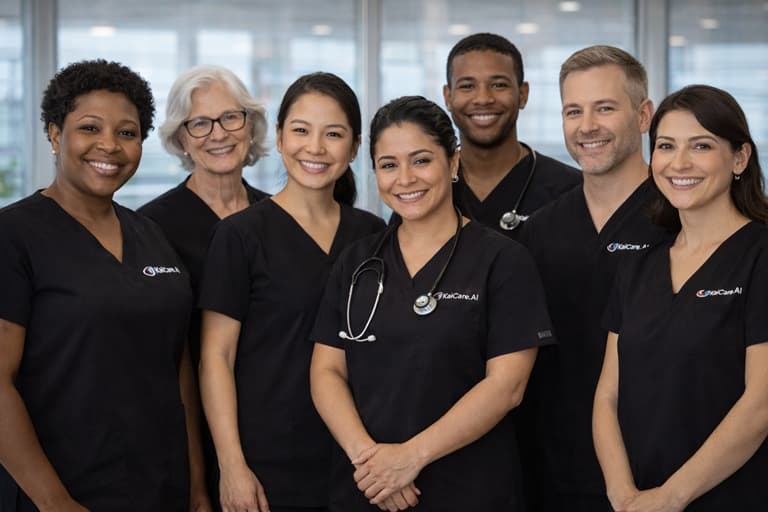 Medical assistant supporting patients