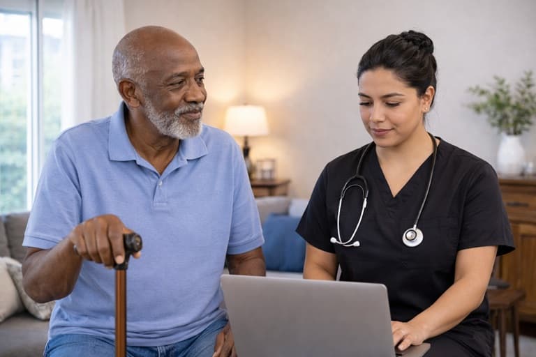 Clinician reviewing RPM vitals on a dashboard